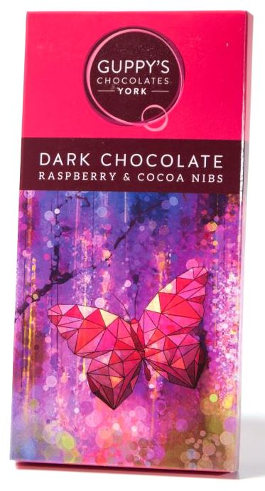 Dark Chocolate Raspberry and Cocoa Nibs