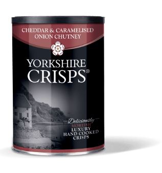 Yorkshire Crisps Cheddar and Caramelised Onion Chutney
